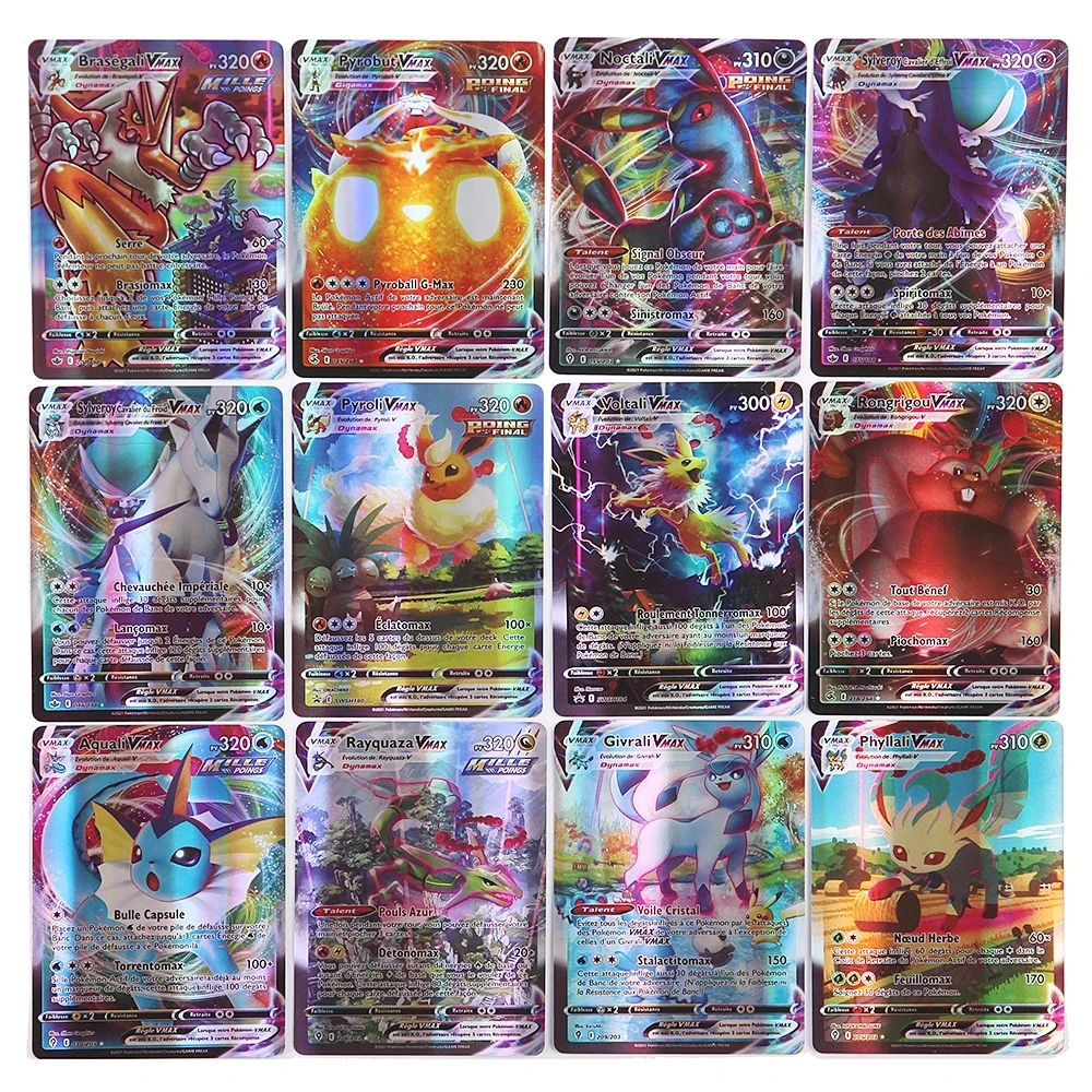 New Pokemons Card GX EX VMAX V MEGA TRAINER ENERGY Pikachu Shining Game Rare Collection Battle Trade Cards Children Toy Gift