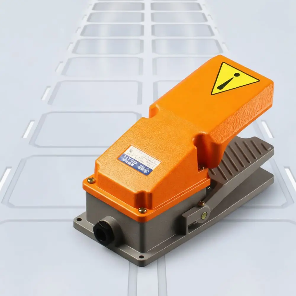 Professional Dual Foot Pedal Switch TFS 201 Aluminum Alloy Body Industrial Heavy Duty Machine Tool Control System