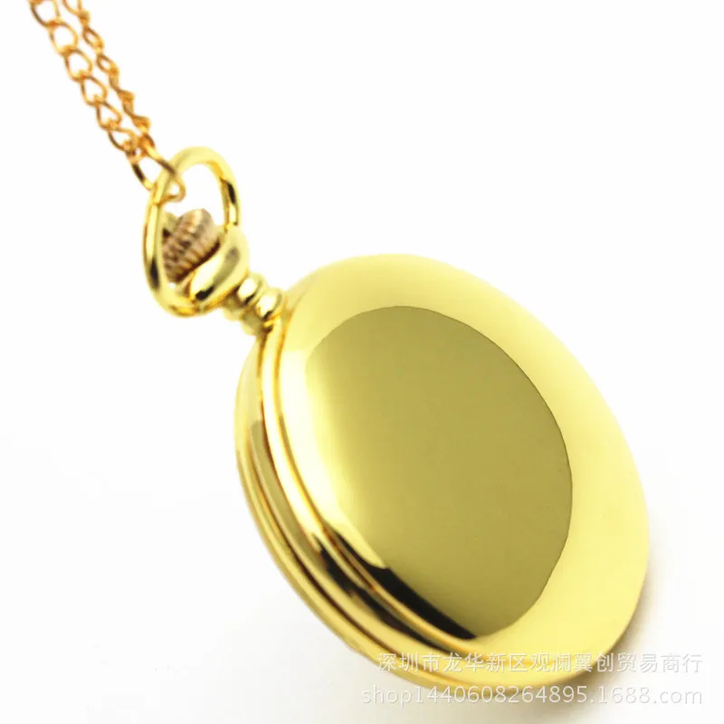 แฟชั่นคลาสสิกสีดําปืน-สีGlossy Retro Vintageนาฬิกาพ็อกเก็ตโรงงานขายนาฬิกาพ็อกเก็ตขนาดใหญ่นาฬิกาของขวัญขายส่ง