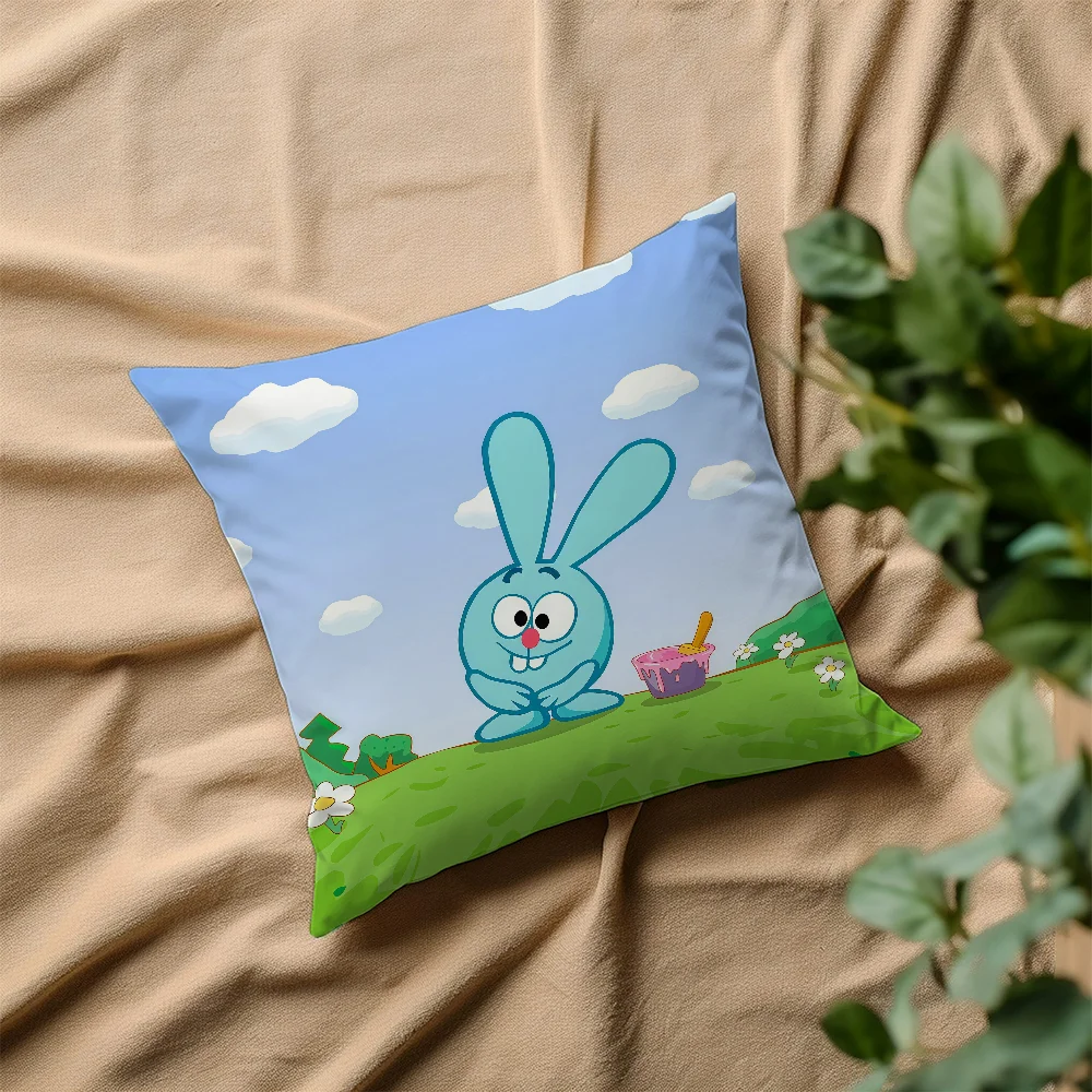 K-KikoRiki A-Animation cushion cover For Sofa Car Office Cafe Soft And Comfortable Double-Sided Printing Pillow Cover