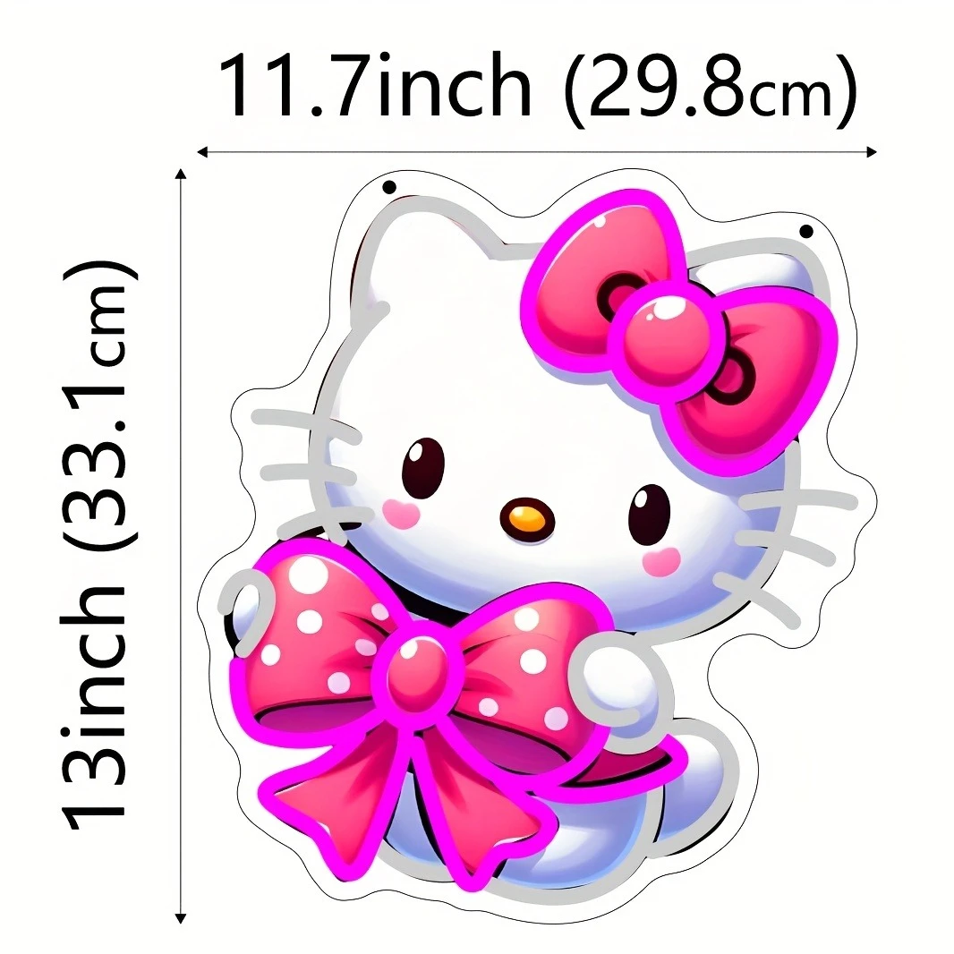 Hello Kitty LED Insegna al neon Luce notturna da parete Dimmerabile Alimentato tramite USB per camera da letto Sala giochi Party Club Decor Regali per amici Ragazze
