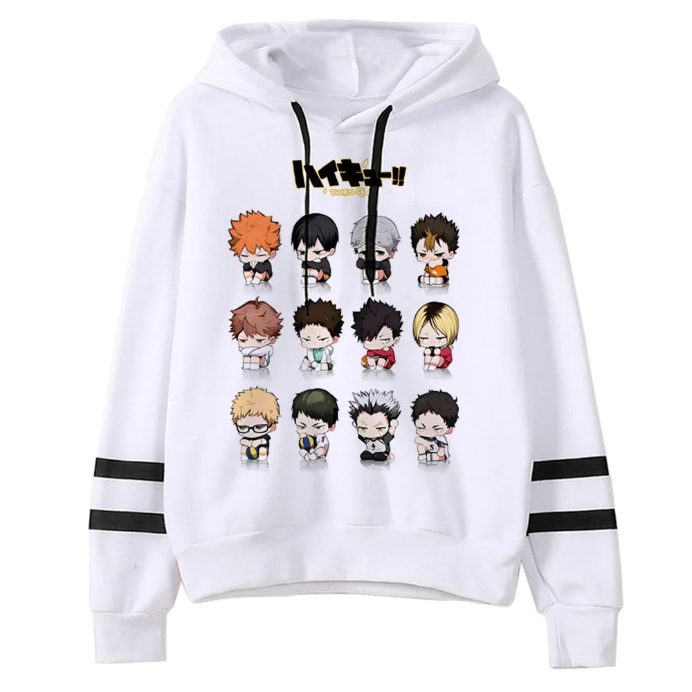 Haikyuu hoodie patterned athleisure youthful manga streetwear female sweatshirts pullover pattern athleisure modern style