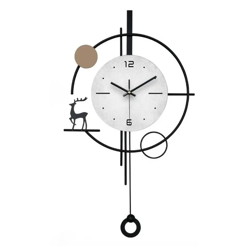 #Living Room Decor Luxury Art Wall Clock Office Nordic Big SizeDesign Wall Clock Classic Minimalist Kitchen Home Decor Furniture