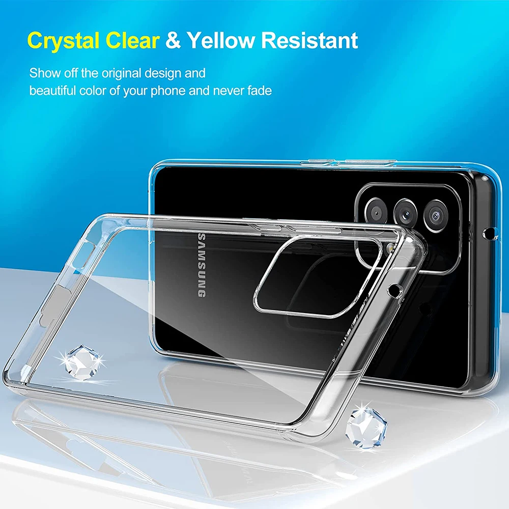 Silikonhülle für Samsung Galaxy A73 A53 A33 A23 A13 A72 A52 A32 A22 A71 A51 A31 A21S A70 A50 Ultradünne, klare, weiche Hülle – Detail 2