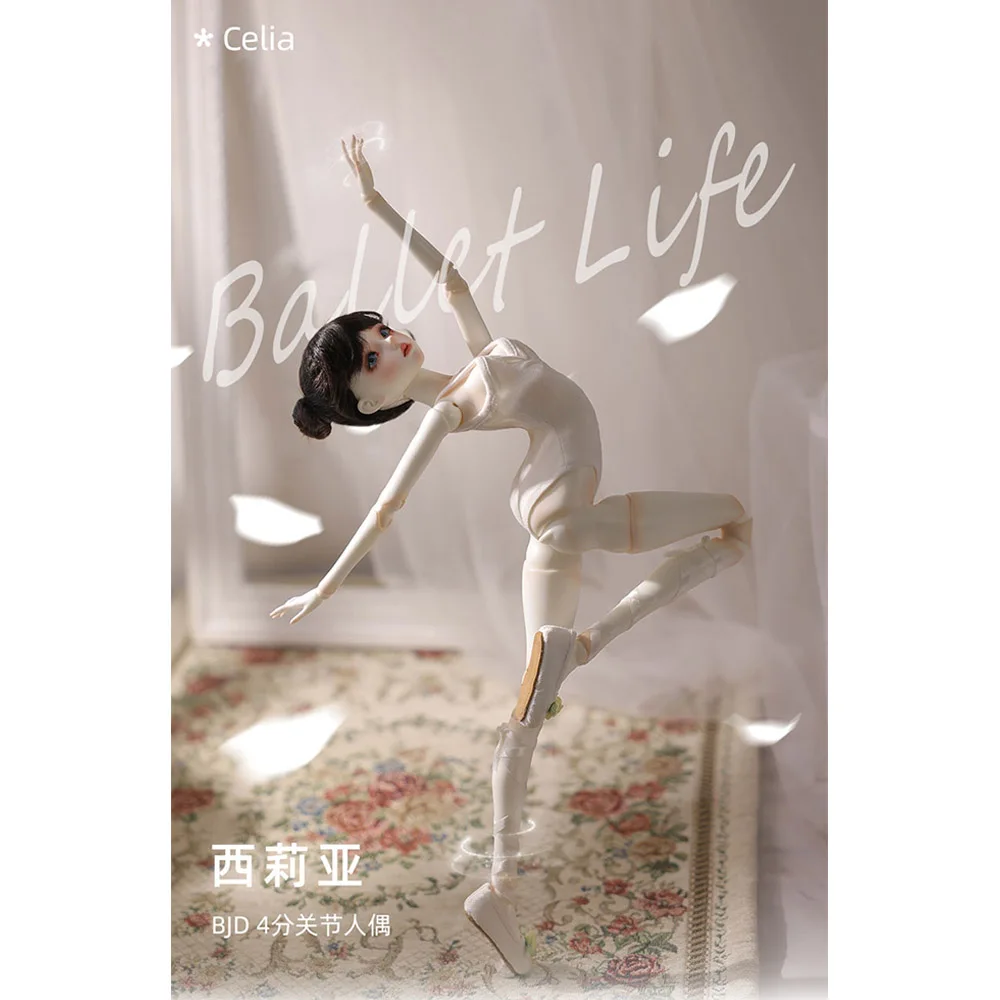 BJD Doll Celia 4 Points Female A Ballerina in Human Form Articular Mobility Toy Girl Gift Set