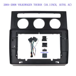 Car GPS Navigation Stereo For VW Touran 2004-2008 AT AC Radio Fascias Panel Frame Fit 2Din 10 Inch In Dash Headunit Screen
