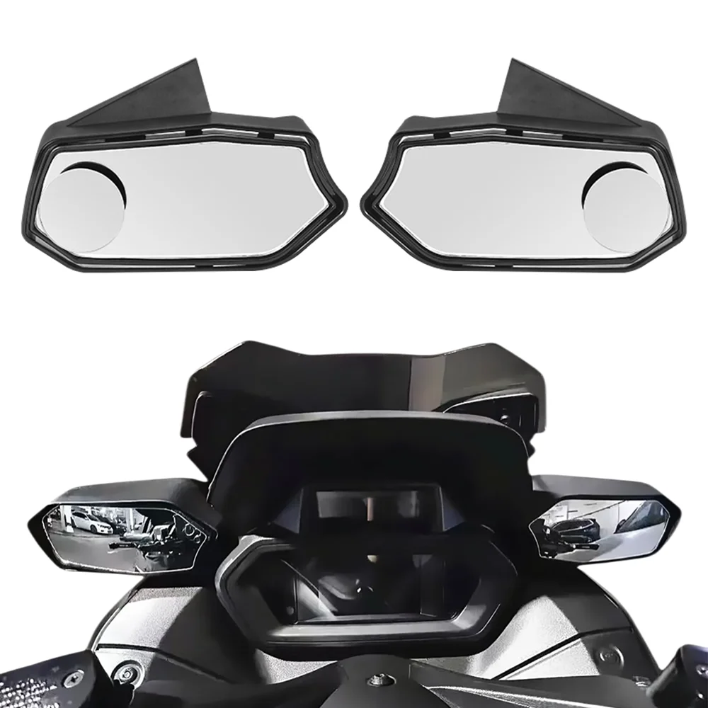 Fir for Yamaha XMAX 250 300 2023 2024 Motorcycle Forward Mirror Rearview Mirror Kit Convex Angle Adjustable White Side Mirrors