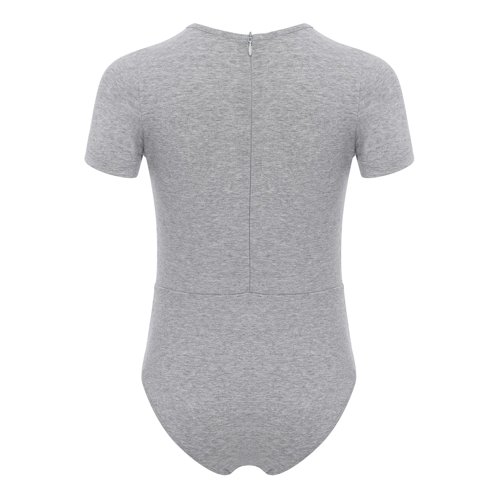 Kids Boys Girls Special Needs Rompers Adaptive Clothing Back Invisible Zipper Anti-Strip Romper Round Neck Short Sleeve Bodysuit