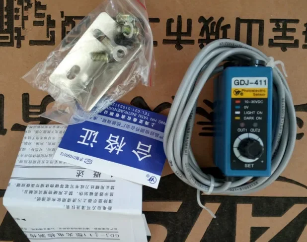 

100% НОВЫЙ Оригинальный фотоэлектрический датчик GDJ-411/GDJ-411BG с цветовым кодом GDJ-411BG (сине-зеленый свет) для машин по производству пакетов