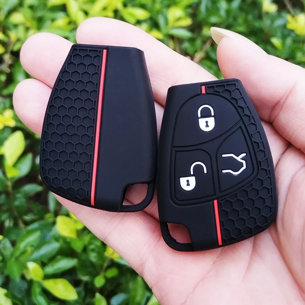 

2025 3 Buttons Silicone Remote Key Cover Protector Case for Mercedes-Benz CL55 CL600 CL65 C230 C240 C280 C320 Car Accessories