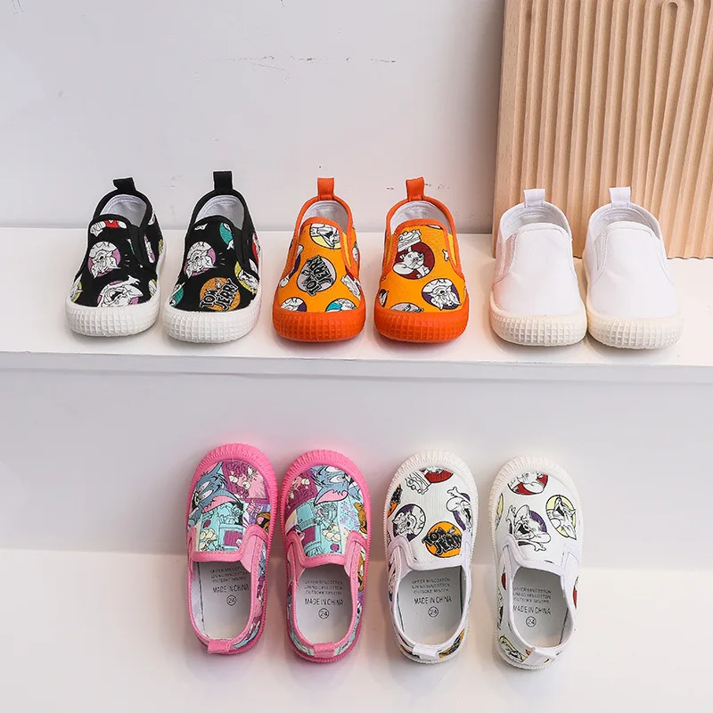 Zapatillas Kid Sneakers Cartoon Girl Canvas Shoe Boy Casual Shoe Infant Girl Walking Shoe Kid Shoe Cute Skate Shoe Zapatos Niña