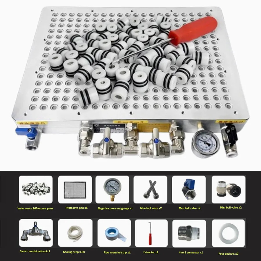 

Complete set of vacuum suction cup accessories anti blocking CNC pneumatic sealing strip porous valve core logic valve