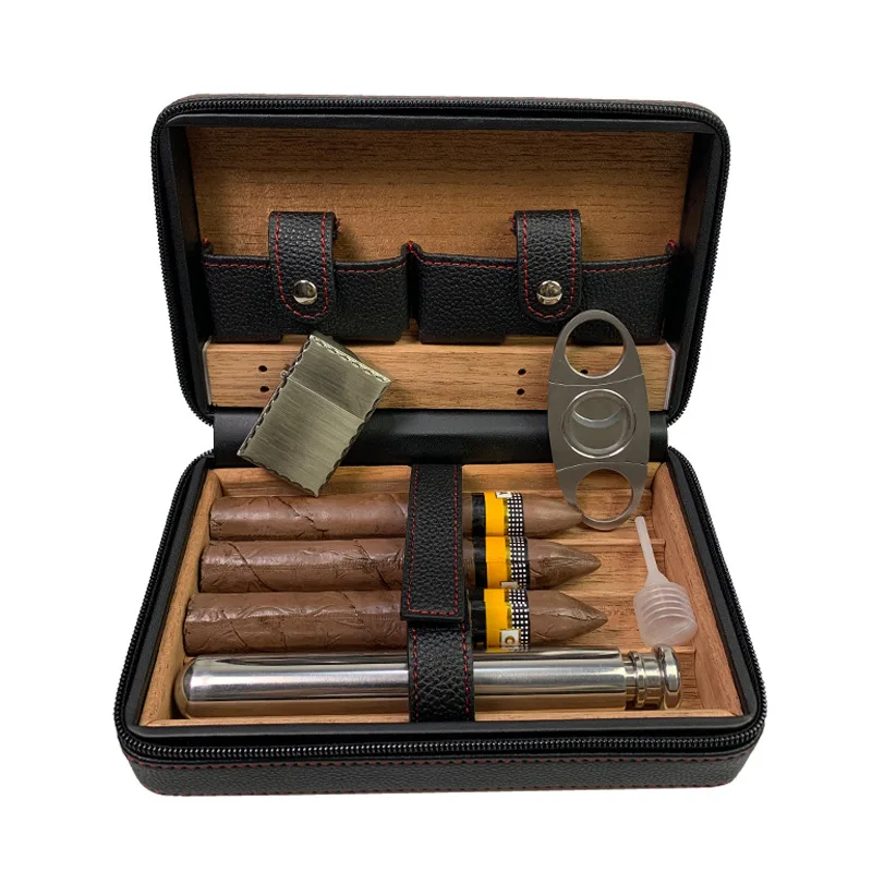 

Мешок для сигар из кедрового дерева, набор увлажняющих коробок для сигар, сумка для хранения