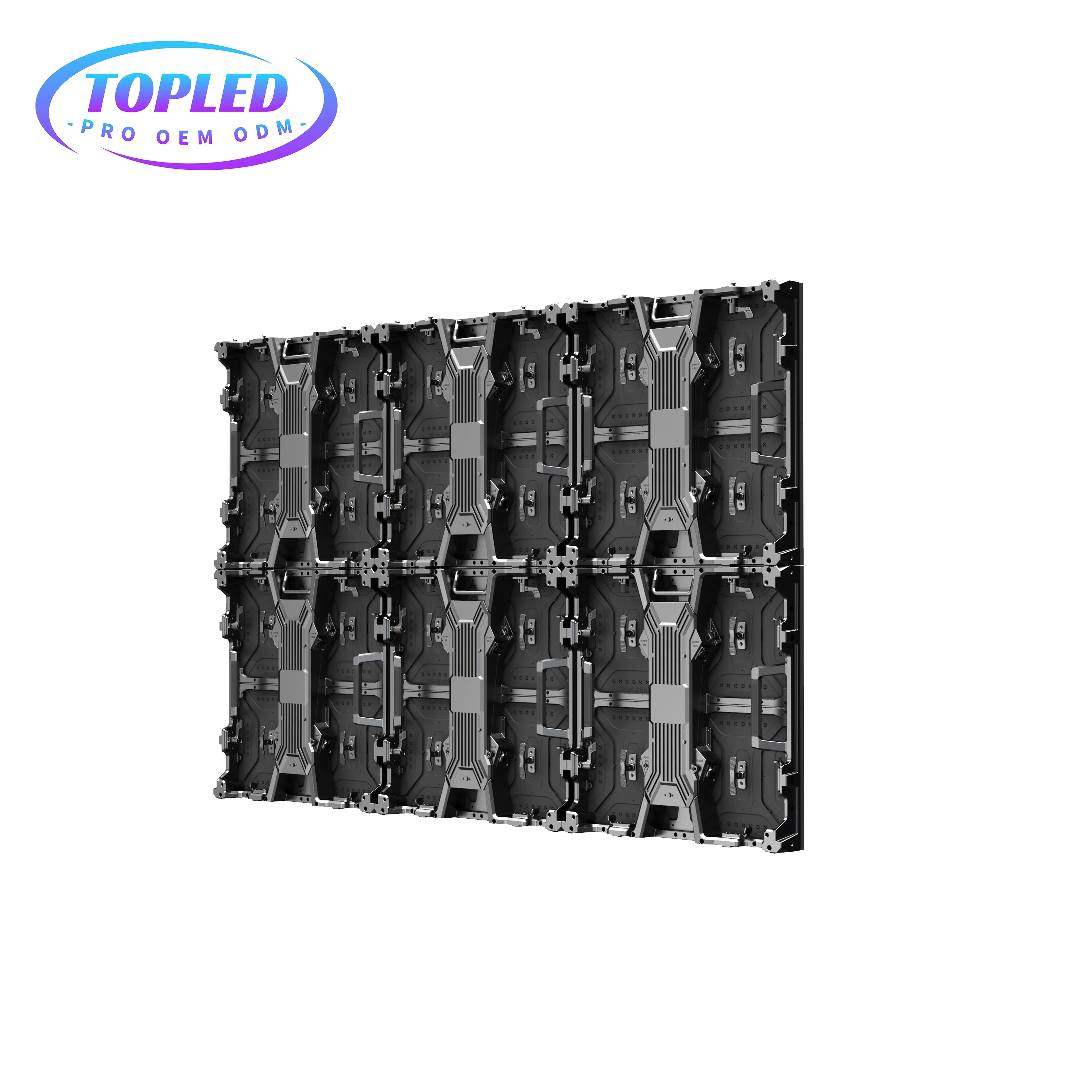 TOPLED Text P3 P4 Pixel Large Sign Boards Advertisement Screen 3d Scroll Shenzhen Folding Cube 3x2 Led Advertising Display