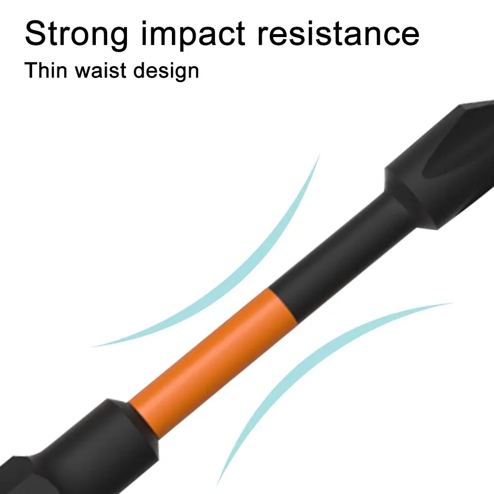 3 قطعة البرتقال S2 تأثير قوي المغناطيسي المضادة للانزلاق 50-70 مللي متر الكهربائية اليد الحفر الصليب مفك بت أداة كهربائية مجموعة الإكسسوارات