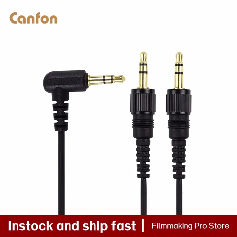Стереокабель Canfon 3,5 мм 2 TRS с гайкой и замком, совместимый с беспроводными микрофонами Sony URXP03D D11 V1 D21 для записи камеры