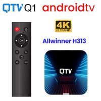 VONTAR QTV Q1 TV Box Android 10 Allwinner H313 2GB 16GB Support 4K H.265 2.4G Wifi TV Dongle Media Player Set Top Box 1GB 8G