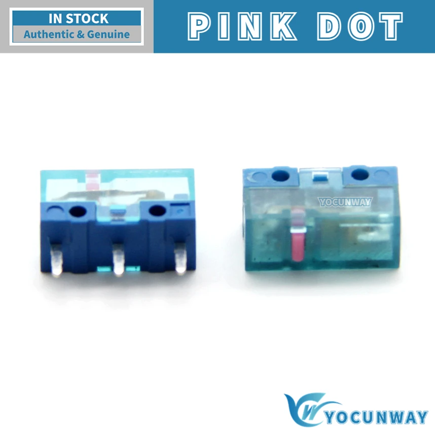 5Pcs-100Pcs New Original HUANO Micro Switch Transparent Shell Pink Blue Yellow Dot 80 Million Lifespan Mouse Button Repair