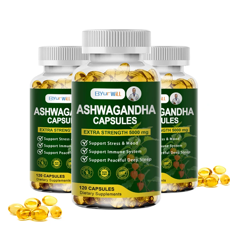 ORGANIC Ashwagandha Capsules - Vegan Ashwagandha Root, Gluten-Free, Kosher, Non-GMO, Supports Stress Relief, Energy, and Sleep