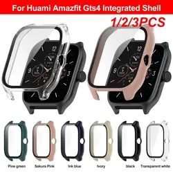 1/2/3PCS Hard Protective Case With Screen Protector for Amazfit GTS 4 Mini Bumper Full Cover Case + 9H Tempered Glass Smartwatch