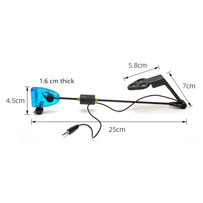 Juego de Swingers de pesca, indicadores de alarma de mordedura de pesca en estuche con cremallera, accesorios de pesca de carpa iluminados con LED, 4 Uds.