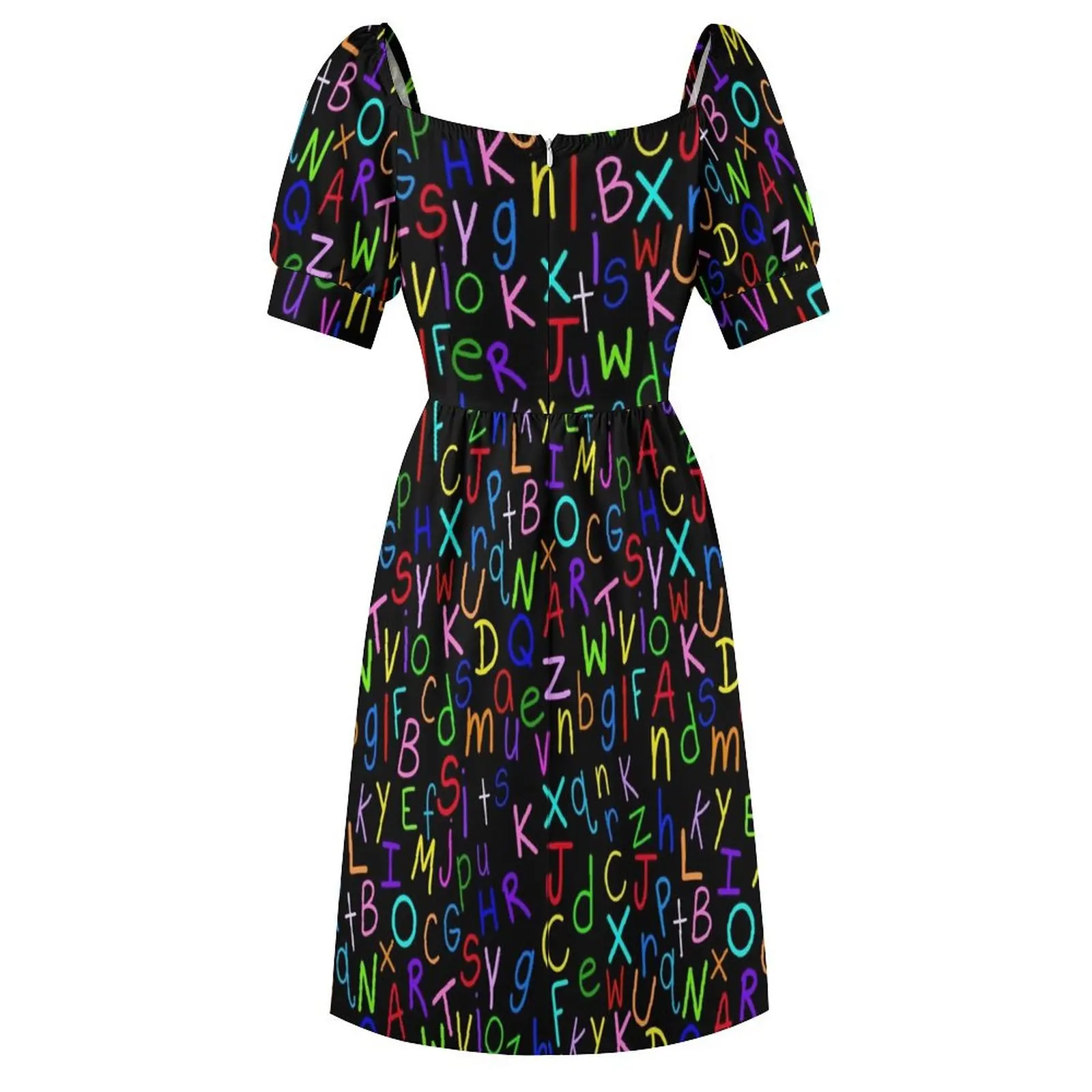 Alphabet Soup 2 Short Sleeved Dress long dresses for women Clothing female Party dresses Dress