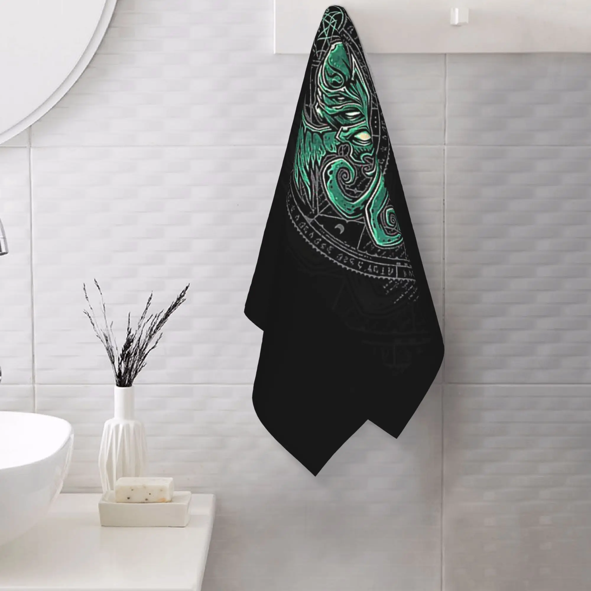 Custom Lovecraft Great Cthulhu Soft Face Towel Quick Dry Pool Bath Cotton Towels Absorbent Quick