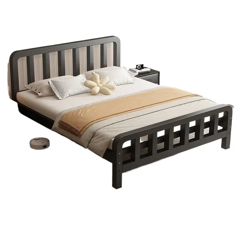 Single heightened wrought iron bed 1m 1.8m rental room single bed dormitory