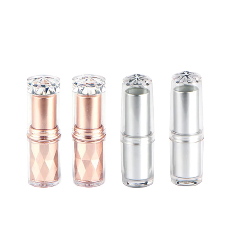 

50pcs Lip Balm Tube 12.1mm Portable Gold Silver Cosmetic Packaging Refillable Bottle Empty Plastic Liquid Lipstick Containers