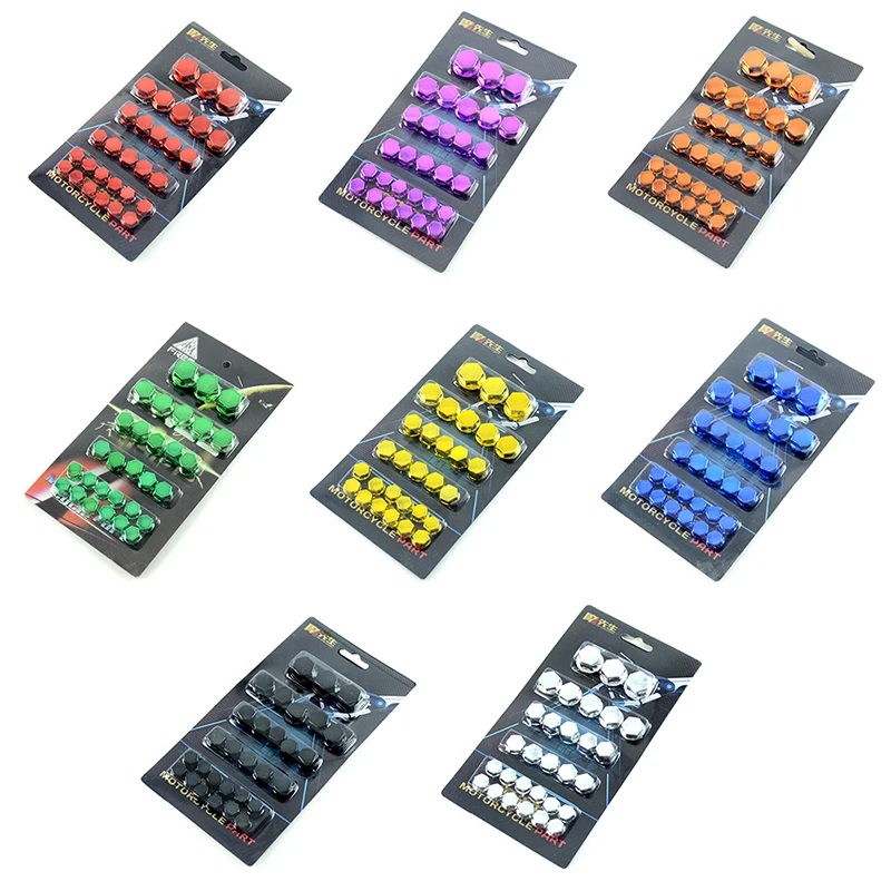 30pcs Motorcycle Modified Parts Head Screw Cover Decor Screw Cap Parts