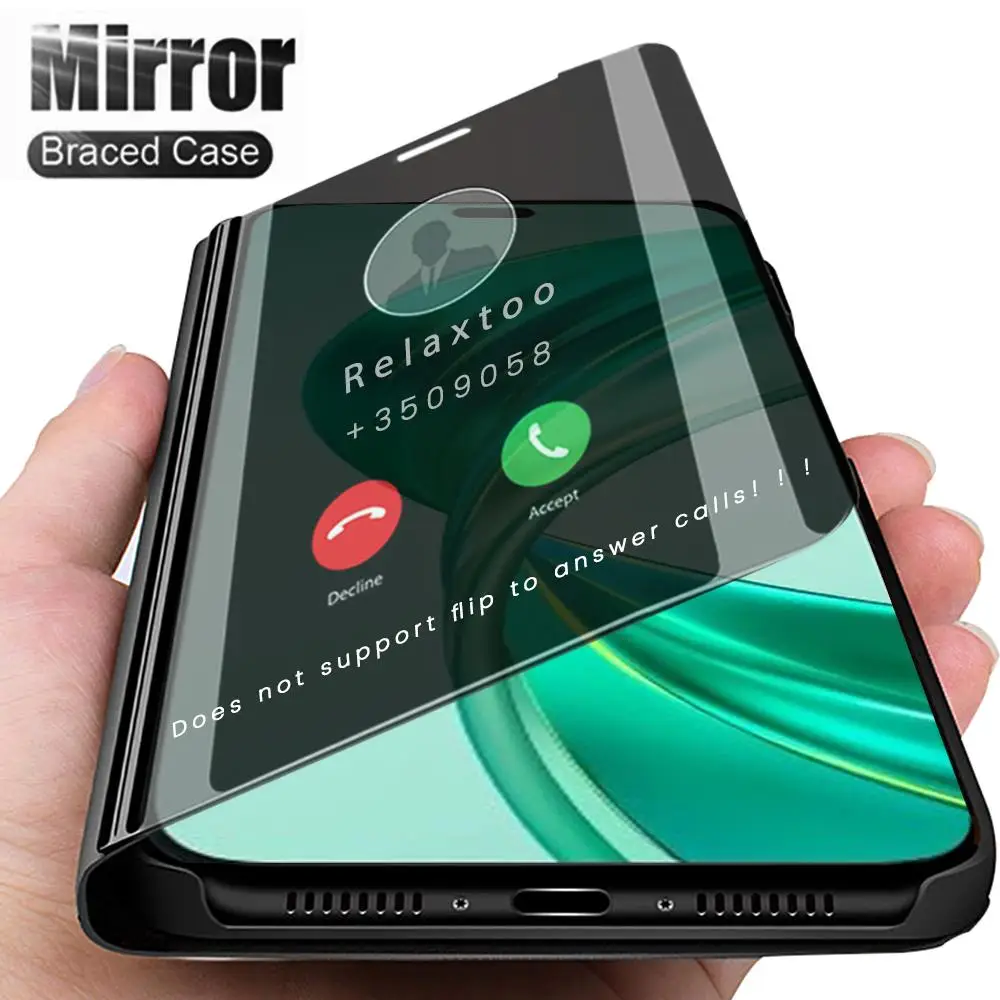 Honer X8b 4G Case Smart Mirror Leather Flip Cover For Honor X8b 4G HonorX8b X 8b X8 b LLY-LX1 6.7