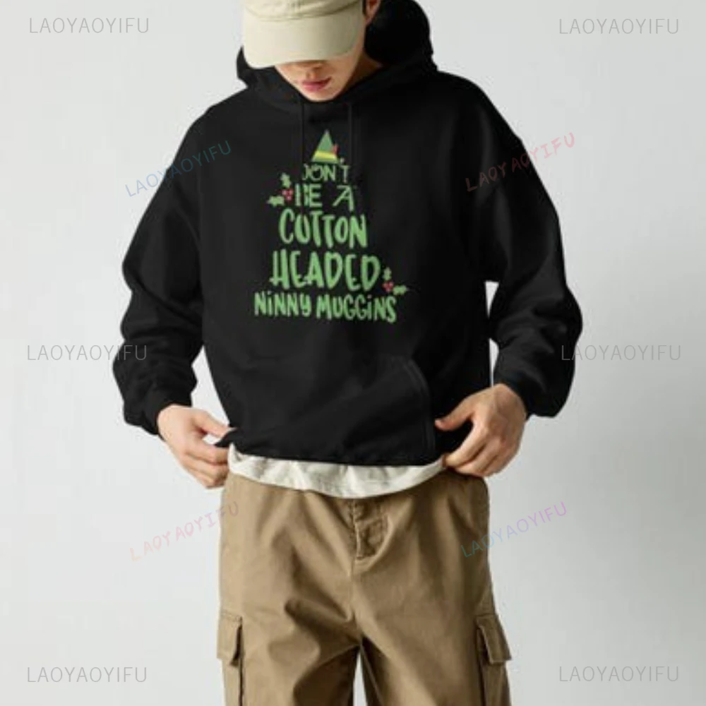 Wees geen katoenen kop Ninny Muggins vrouw man volwassen bedrukte hoodies creatieve herfst en winter drop schouder warme trui