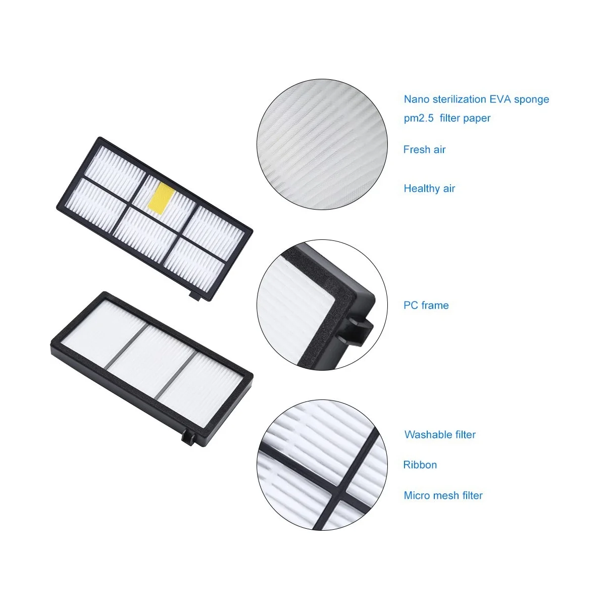 Kit de substituição para Irobot Roomba, Aspirador Robótico Acessório, Série 800, 900, 805, 860, 870, 871, 880, 890, 960, 980