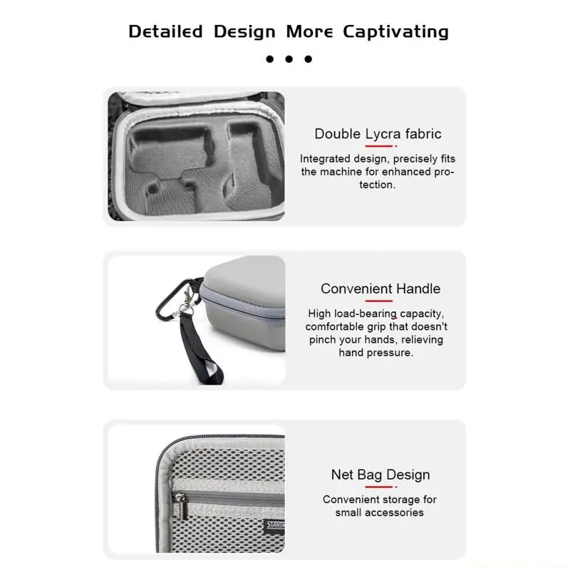 F62C Travel Ready Camera Accessory Organizers Multiple Compartments Waterproof Box