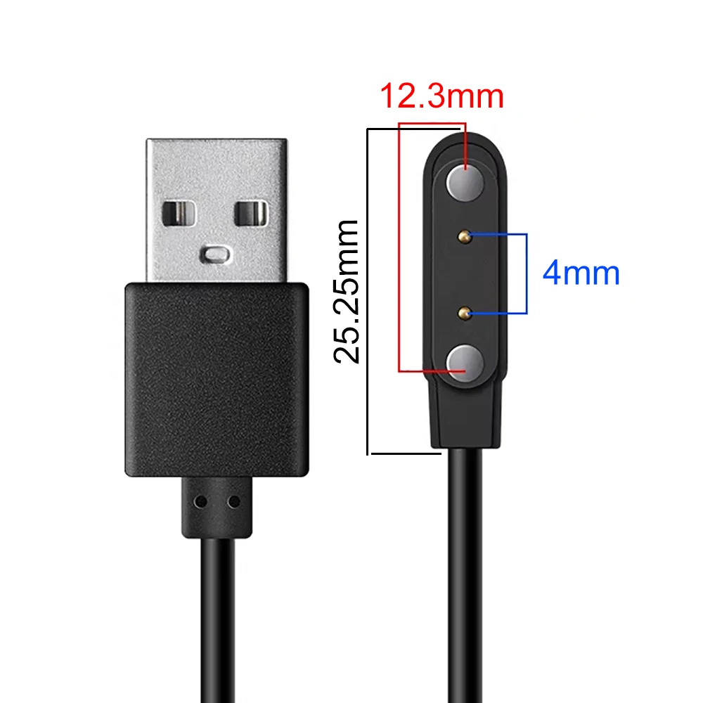 JCD Ladekabel für Smartwatches, magnetisch, USB Typ-C, 2-Pin/4-Pin, für Erwachsene und Kinder, Dock-Ladekabel, Adapter