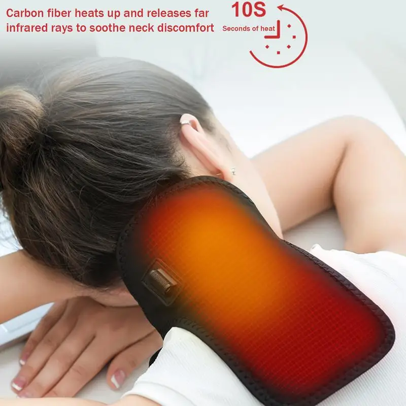 Neck Heating Pad Ulktra-soft Electric Heating Pad USB Rechargeable Heated Neck Wrap Neck Shoulder Relief Neck Brace