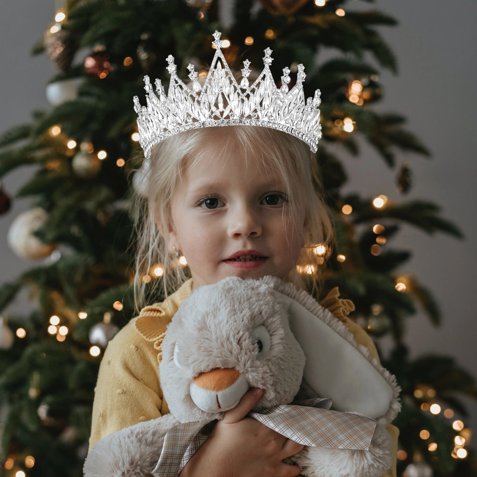 

Bridal Crown Rhinestone Tiara Pearl Girls Princess Accessories Wedding Party Hair Ornaments Decorations Headband Gifts