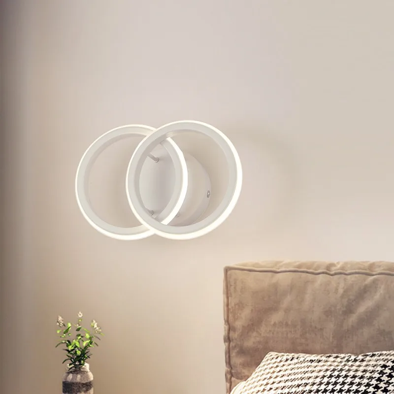 

Современный минималистичный алюминиевый светодиодный настенный светильник для гостиной, фон для прихожей, прикроватное освещение, внутреннее настенное бра, домашний декор