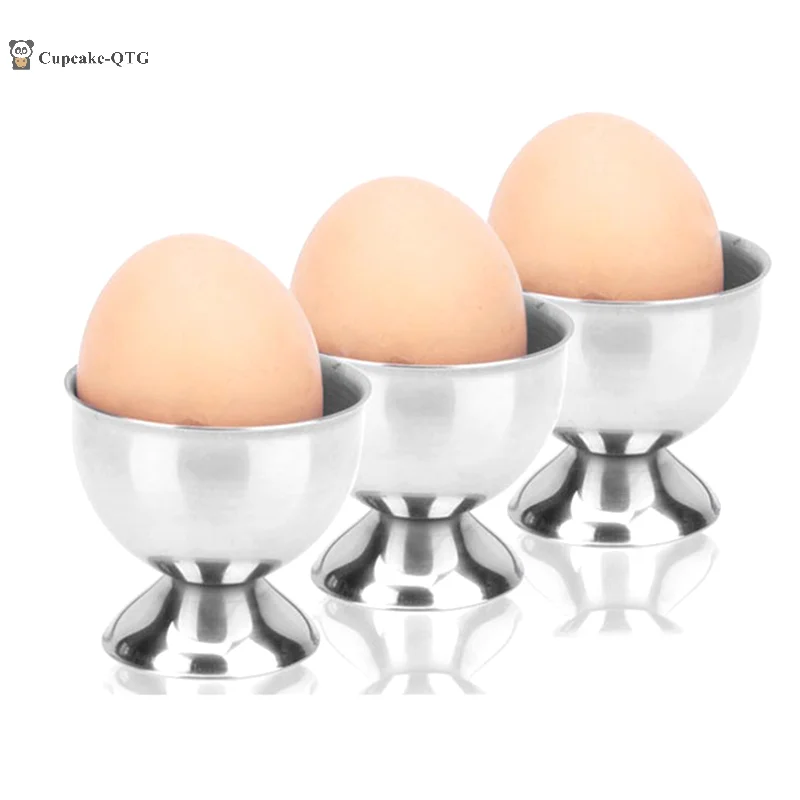 Edelstahl weich gekochte Eier becher Eierhalter Tisch becher Küchengeräte setzt Frühstück Dampf