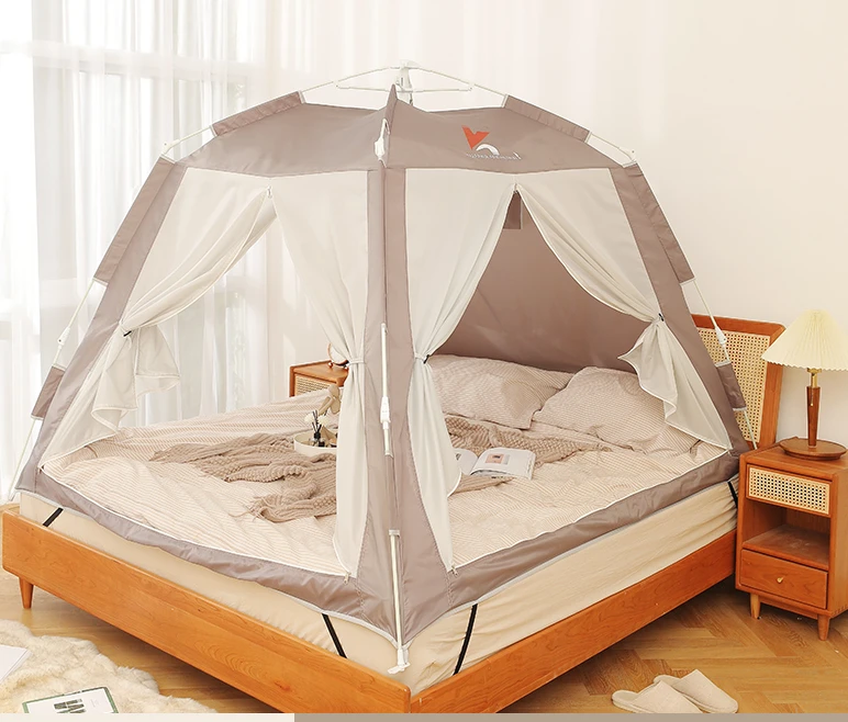 

Fully automatic bed tent home winter warm indoor tent fully enclosed child tent