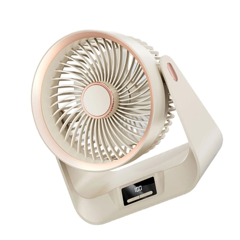 พัดลมตั้งโต๊ะจอแสดงผลดิจิตอลที่เงียบสงบพัดลมพกพาสำหรับห้องนอนสำนักงานห้องครัวบ้าน A0NC