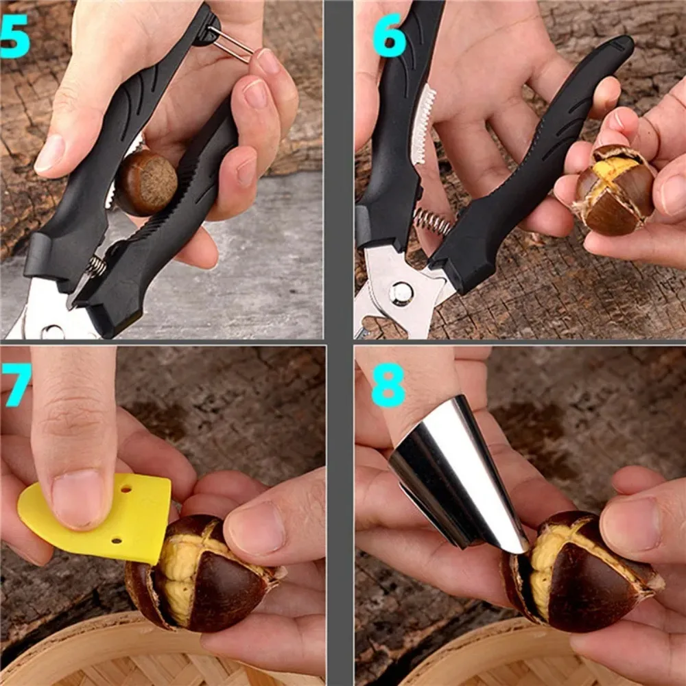 Durable Nut Tool Chestnut Scissors Sturdy Labor Saving Chestnut Shell Peeling Stainless Steel Chestnut Sheller