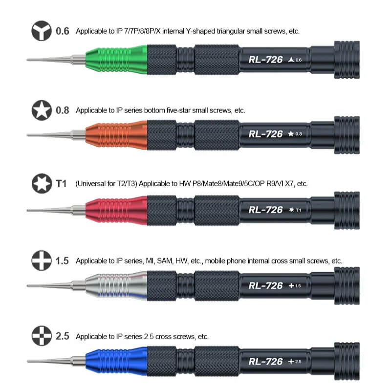 RELIFE RL-726A 3D Fixed Torgue Precision Torque Screwdriver Extra Hard S2 Steel Bit Not Damage Screws For Mobile Phone Repair