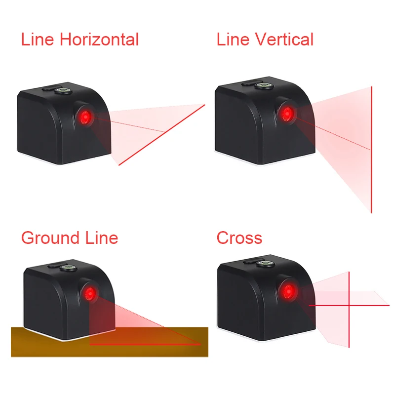 

Red Laser Level Cross Horizontal Vertical Line Light Portable Mini With Magnetic USB Charging