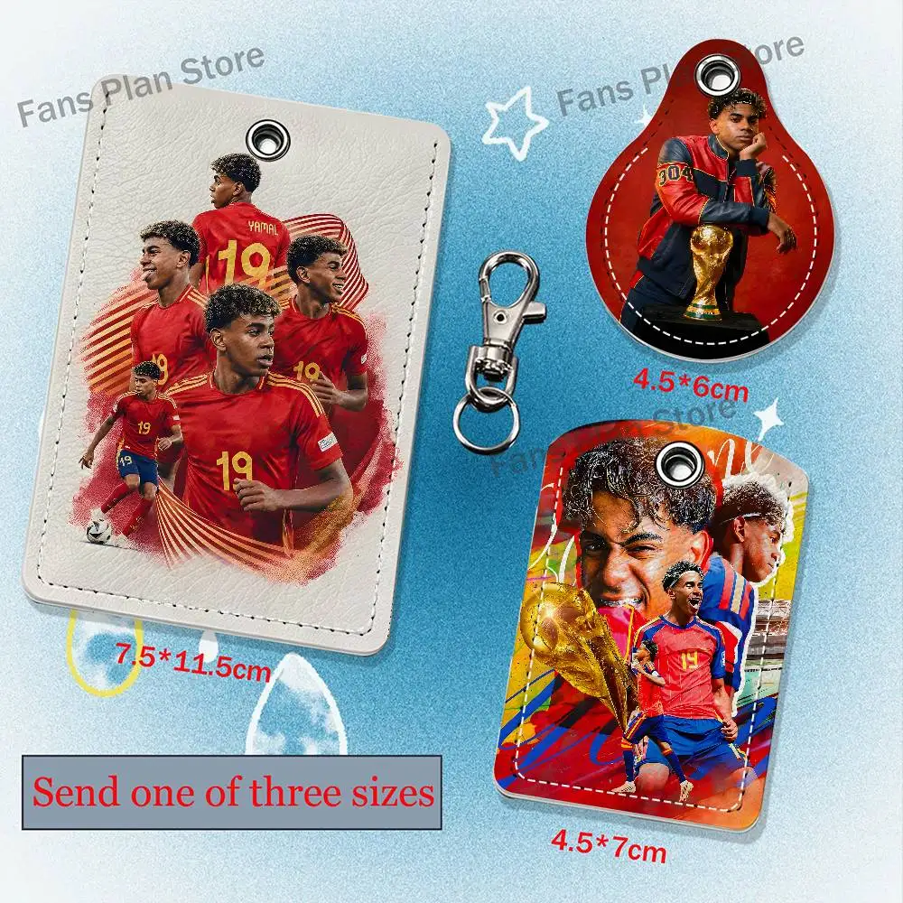 Lamine Football Y-Yamal Holder Keychain For Air Tag Bank Business Work Card Holder Student Card Protective Case Bus Card
