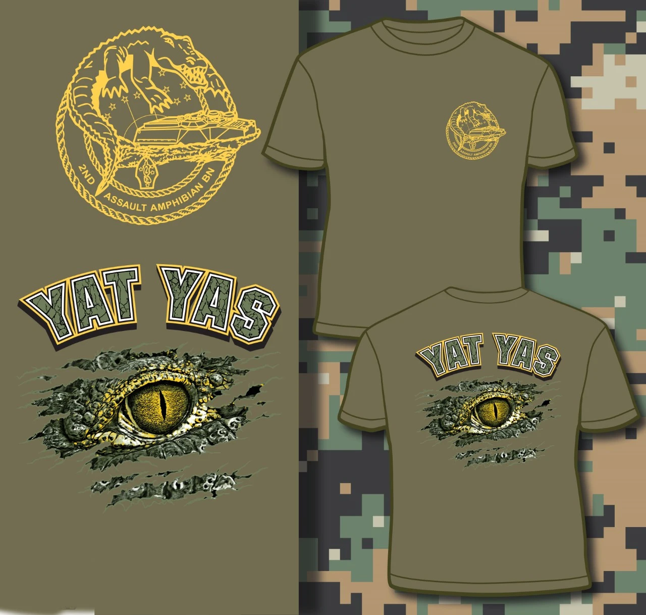 US Marine Corps YAT YAS 2nd Assault Amphibian Battalion T-Shirt New 100% Cotton O-Neck Short Sleeve Summer Casual Mens T-shirt