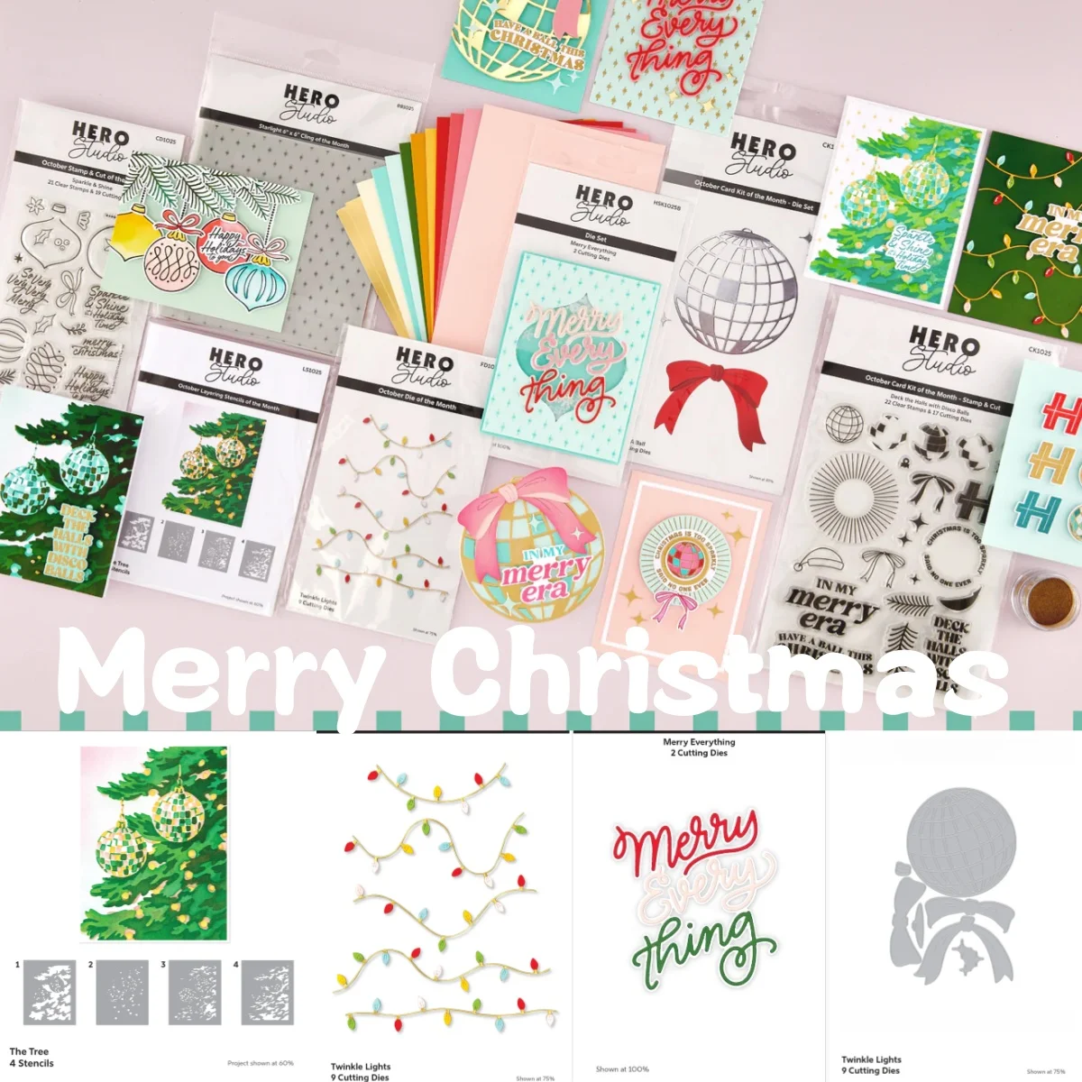 Christmas Tree Twinkle Lights Metal Cutting Dies Stencil for DIY Making Card Scrapbook Embossed Craft Template Decoration