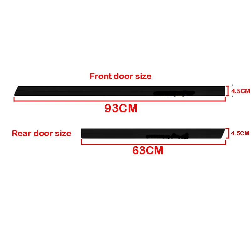 4pcs For Kia Renault Honda Toyota Car Door side protector Side sill Anti-collision Strip Black white Rubber