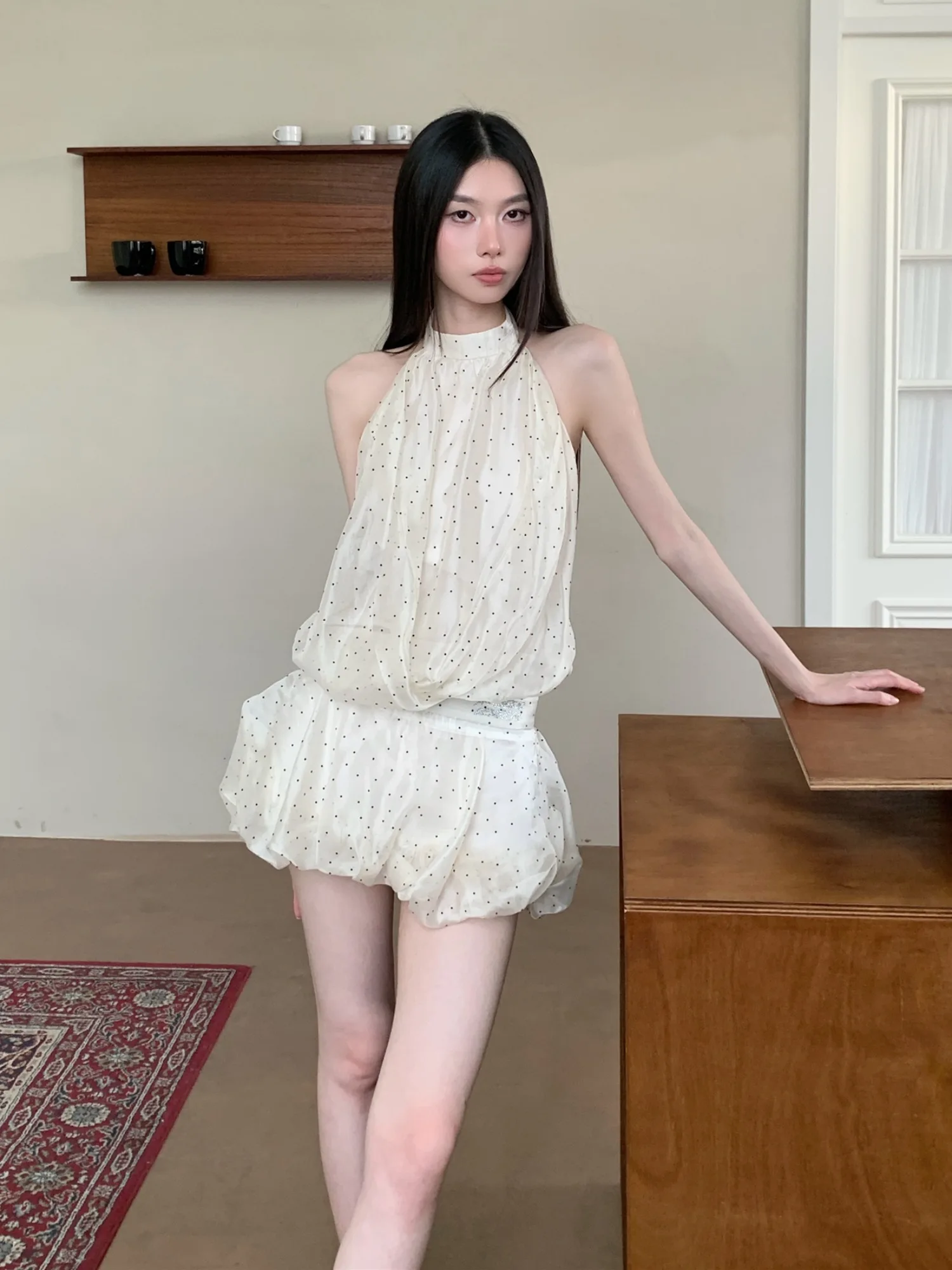 

Сексуальное женское летнее платье с сетчатыми вставками, завышенной талией и пышной юбкой, повседневное, с короткими рукавами