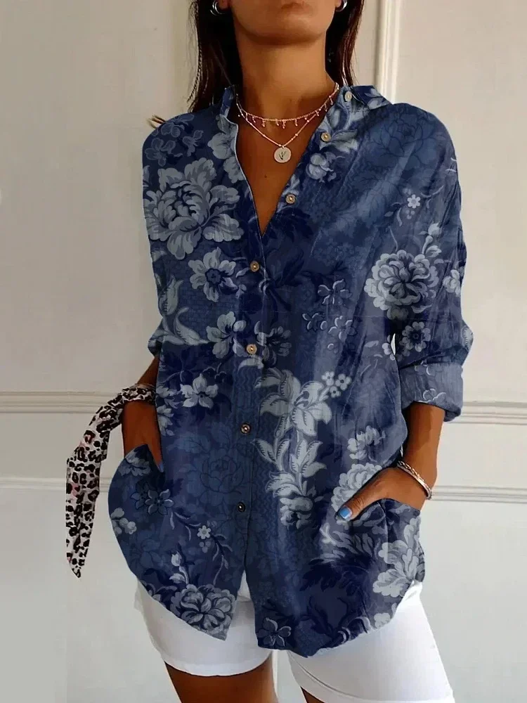 BWQ Koszula damska Wzór Koszula Outdoor Street Druk 3D Odzież Moda Streetwear Projektant Casual Oddychająca 2025